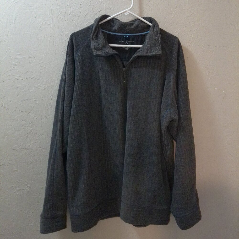 Jhane Barnes Gray Quarter Zip Pullover – Men’s XL